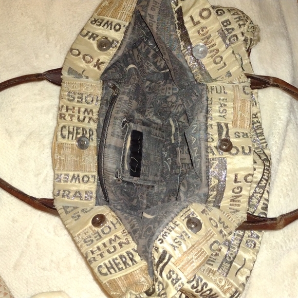 Y2K Nannini Italian Fabric Beach Bag *Like New* - Picture 3 of 3